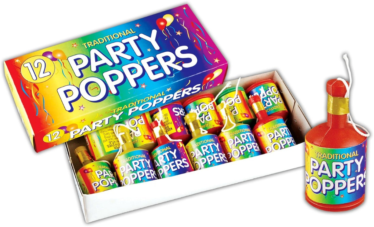Party poppers (12 Pack)