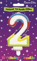 No. 2 Colourful Birthday Candle