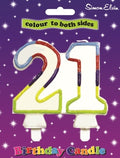 No. 21 Colourful Birthday Candle