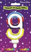 No. 9 Colourful Birthday Candle
