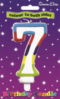 No. 7 Colourful Birthday Candle