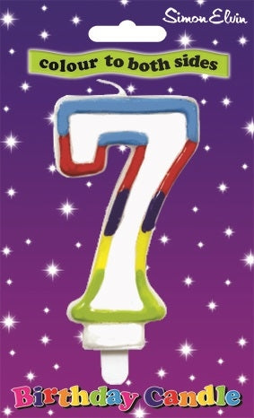 No. 7 Colourful Birthday Candle