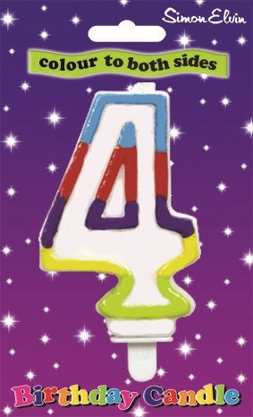 No. 4 Colourful Birthday Candle
