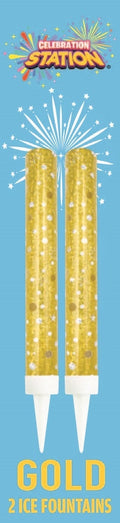 Ice Fountain Candle Gold x 2