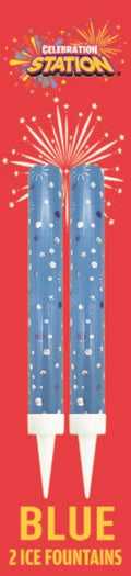 Ice Fountain Candle Blue x 2