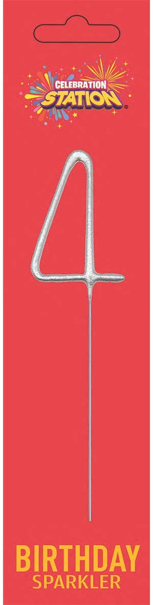 No. 4 Sparkler Candle Silver