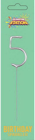 No. 5 Sparkler Candle Silver