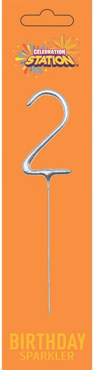 No. 2 Sparkler Candle Silver