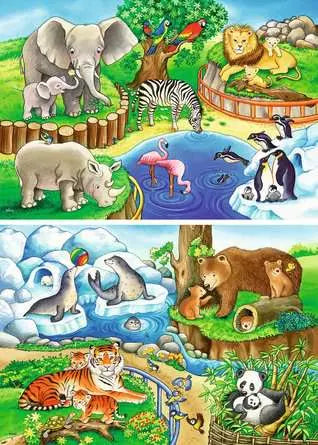 Ravensburger - 2 x 12 Animals in the Zoo Jigsaw Puzzle