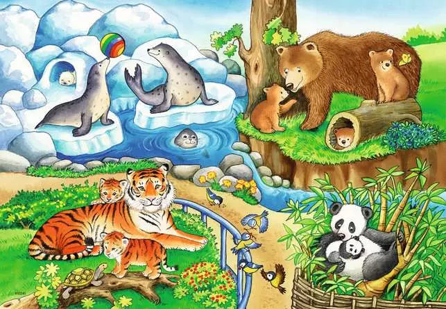 Ravensburger - 2 x 12 Animals in the Zoo Jigsaw Puzzle