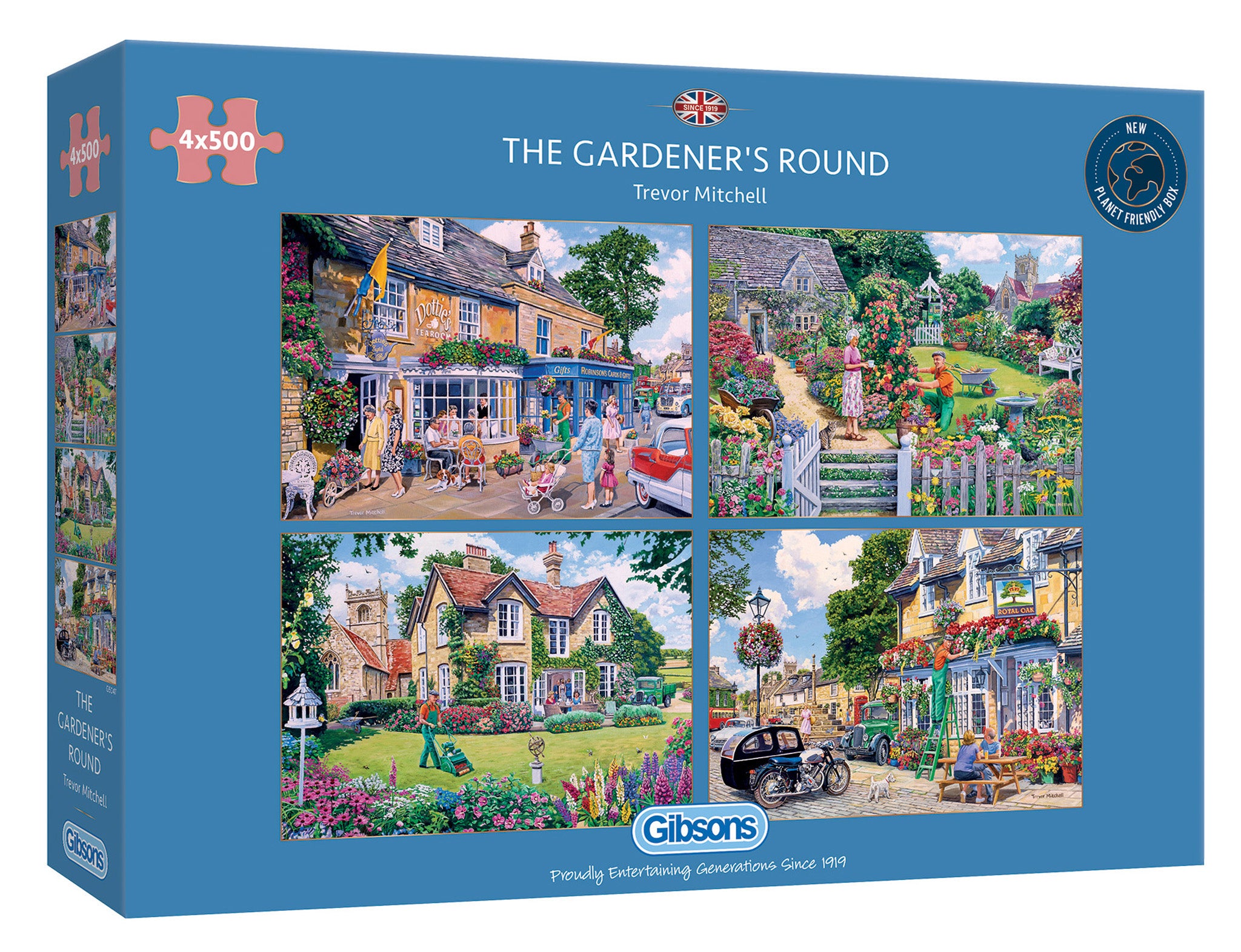 Gibson - The Gardeners Round 4 x 500 Piece Jigsaw Puzzle image 0