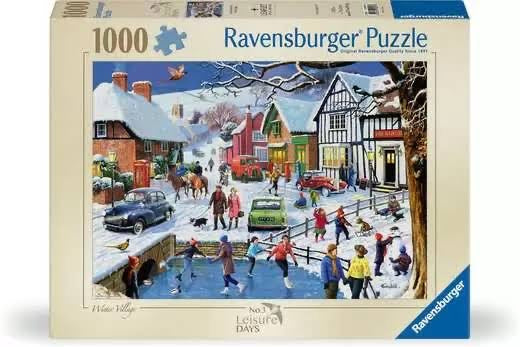 Ravensburger - Leisure Days No.3, Winter Village 1000 Piece Jigsaw Puzzle image 0