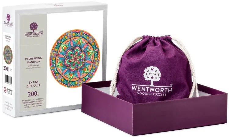 Wentworth - Mesmerising Mandala 200 Piece Wooden Xtra Difficult Jigsaw Puzzle
