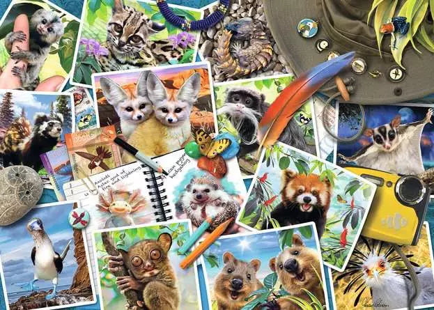 Ravensburger - A Travellers Animal Journey 1000 Piece Jigsaw Puzzle