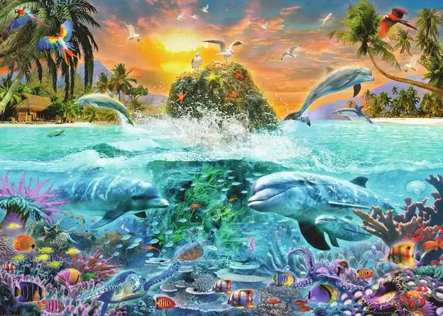 Ravensburger - Underwater Island 1000 Piece Jigsaw Puzzle