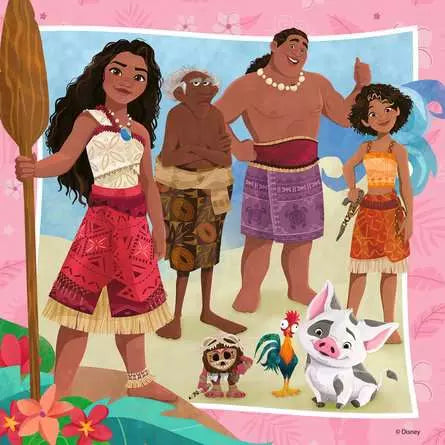 Ravensburger - 3 x 49 Moana 2: Off to New Adventures