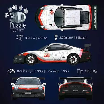 Ravensburger - 3D Porsche 154 Piece Jigsaw Puzzle