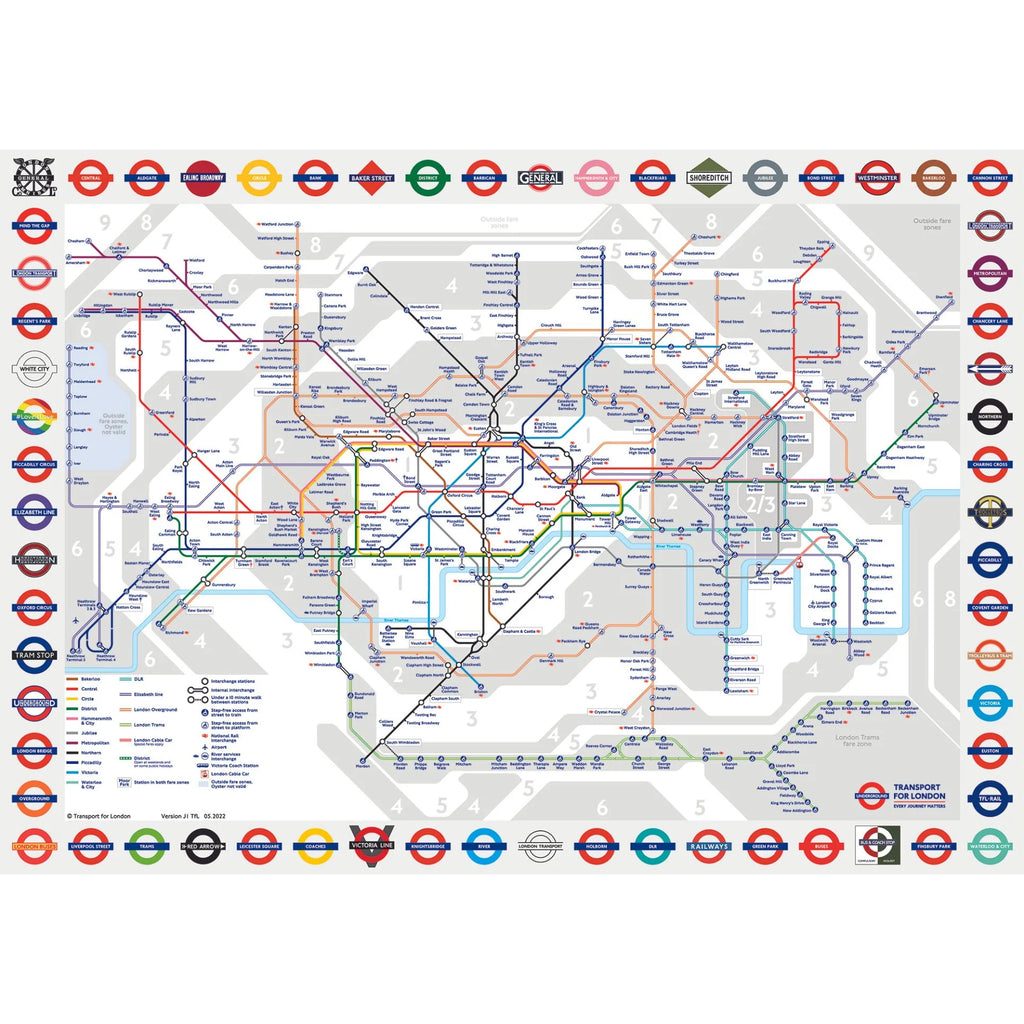 Gibson - London Tube Map 500 Piece Jigsaw Puzzle image 1