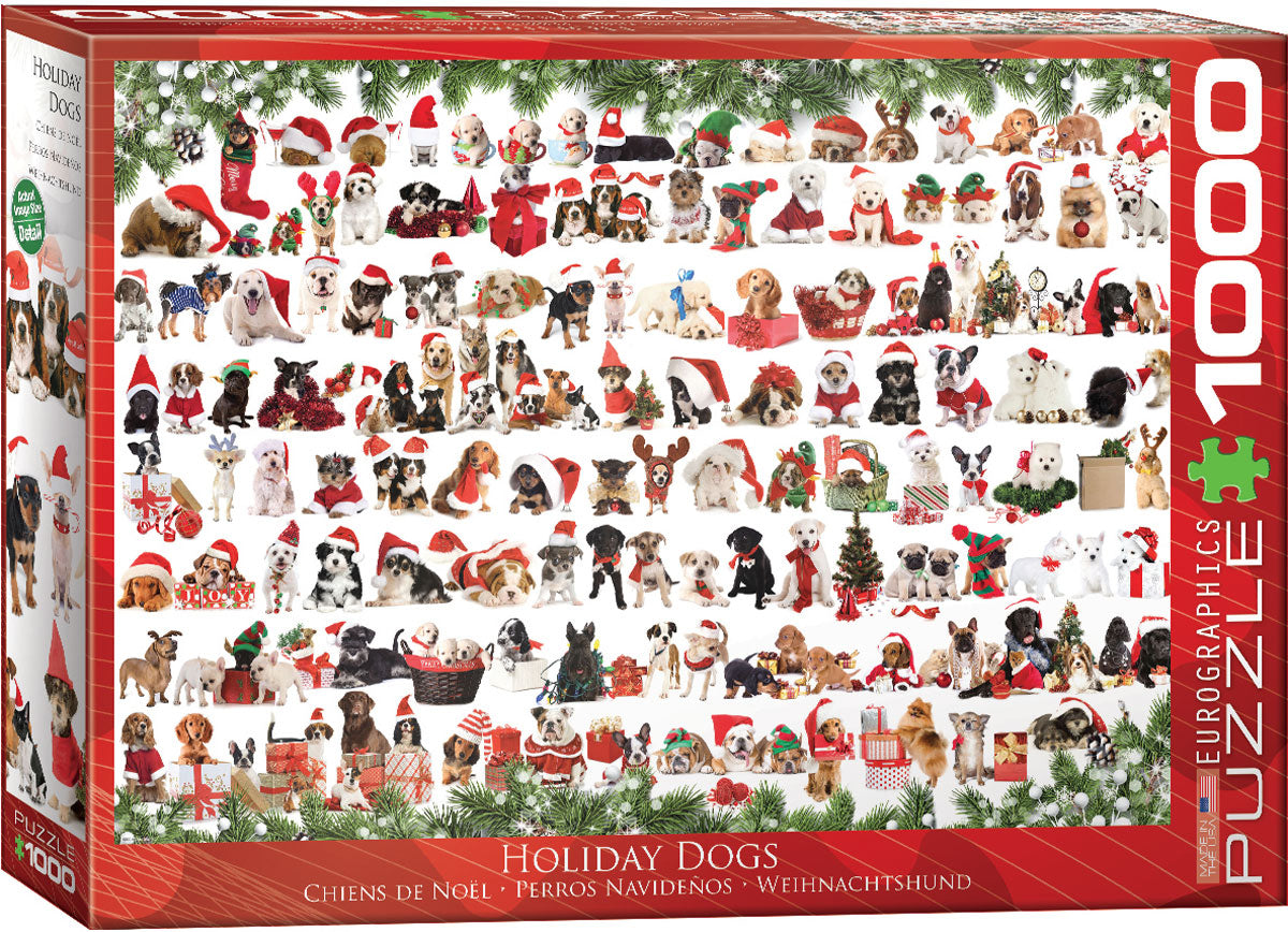 Eurographics - Holiday Dogs 1000 Piece Jigsaw Puzzle image 0