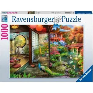 Ravensburger - Japanese Garden Teahouse 1000 Piece Jigsaw Puzzle image 0