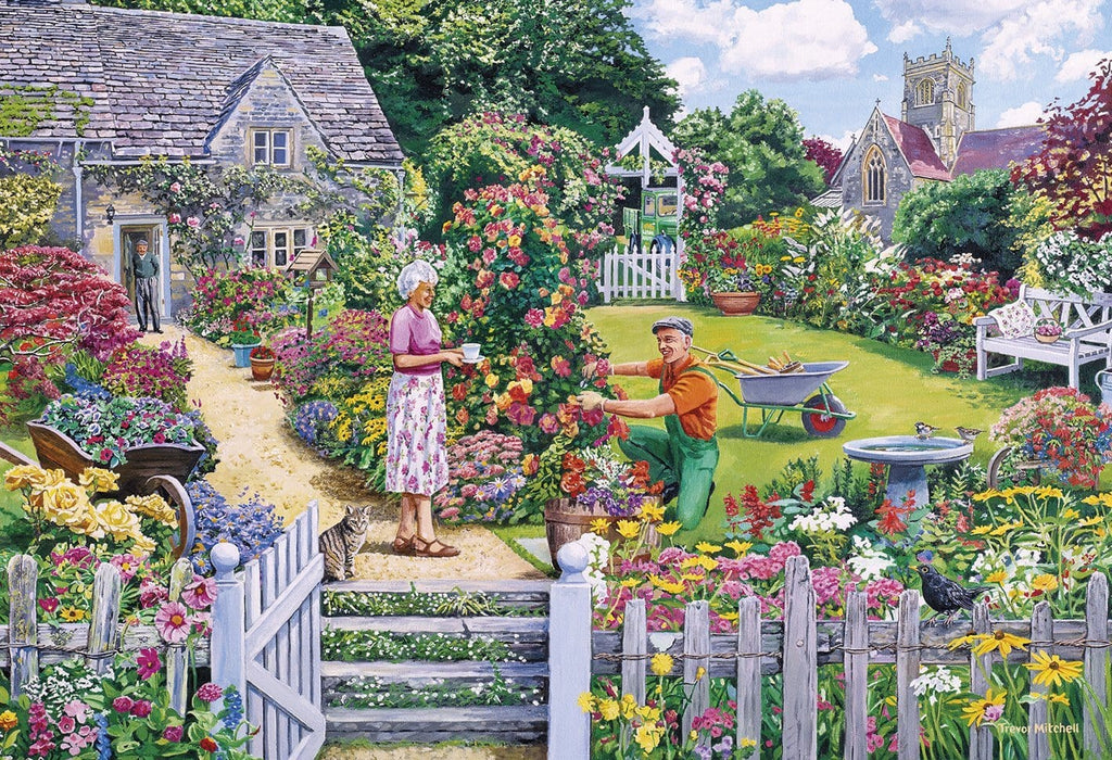 Gibson - The Gardeners Round 4 x 500 Piece Jigsaw Puzzle image 2