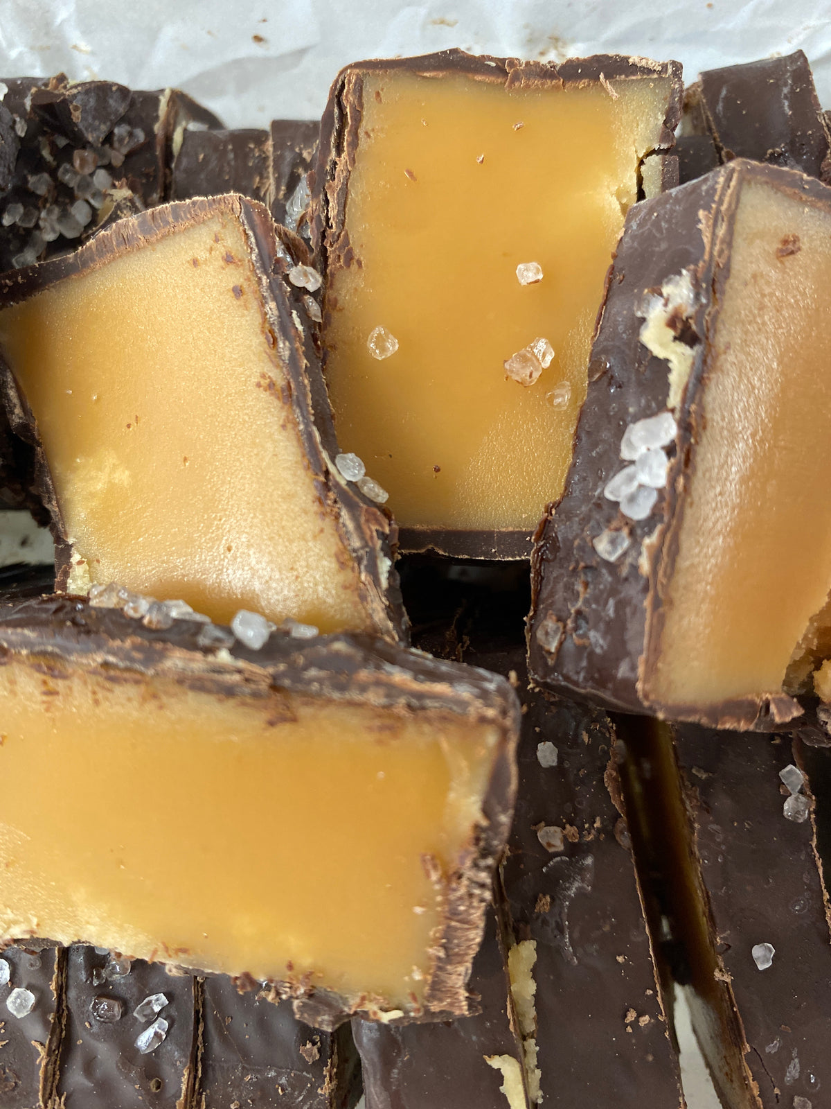 Chocolate Covered Salted Caramel Fudge 100g