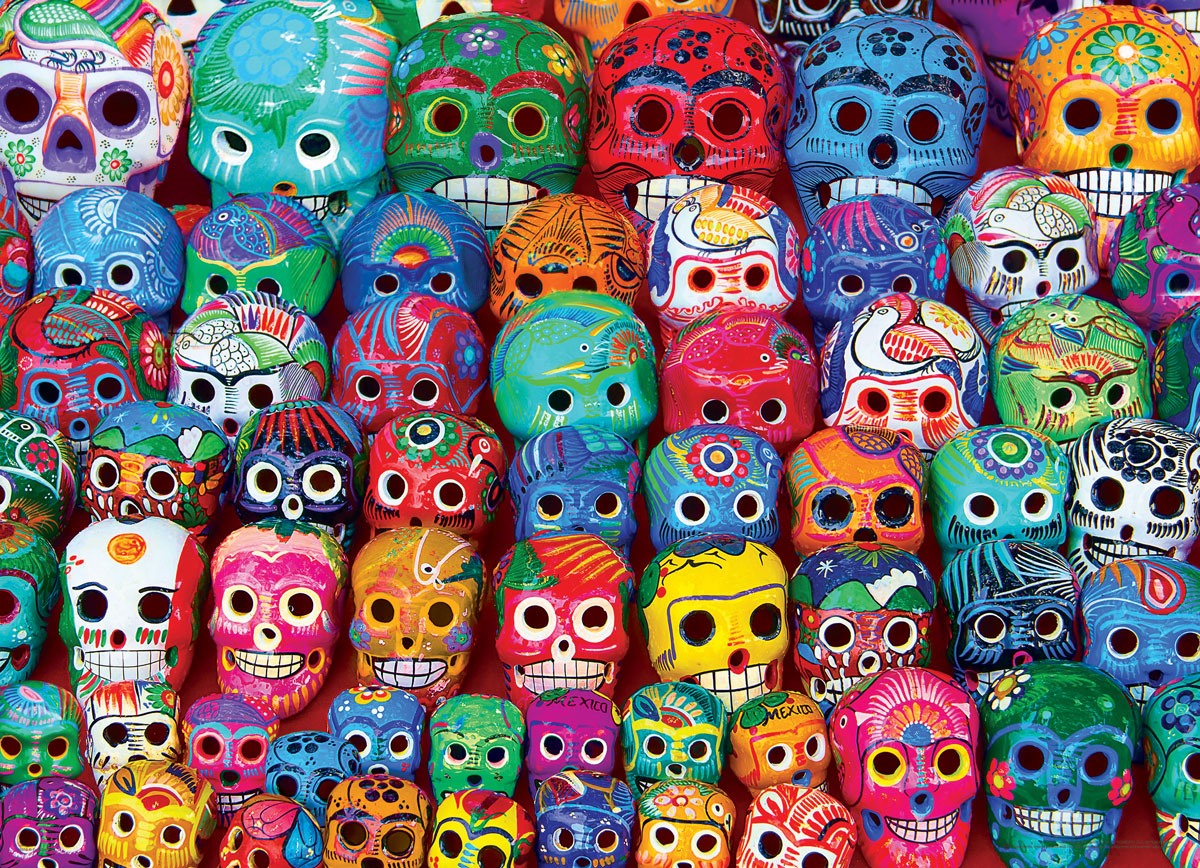Eurographics - Traditional Mexican Skulls 1000 Piece Jigsaw Puzzle image 1