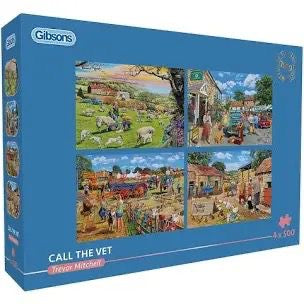 Gibson - Call the Vet 4 x 500 Piece Jigsaw Puzzle image 0
