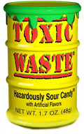 Toxic Waste Hazardously Sour Candy Yellow Drum 48gr