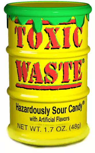 Toxic Waste Hazardously Sour Candy Yellow Drum 48gr