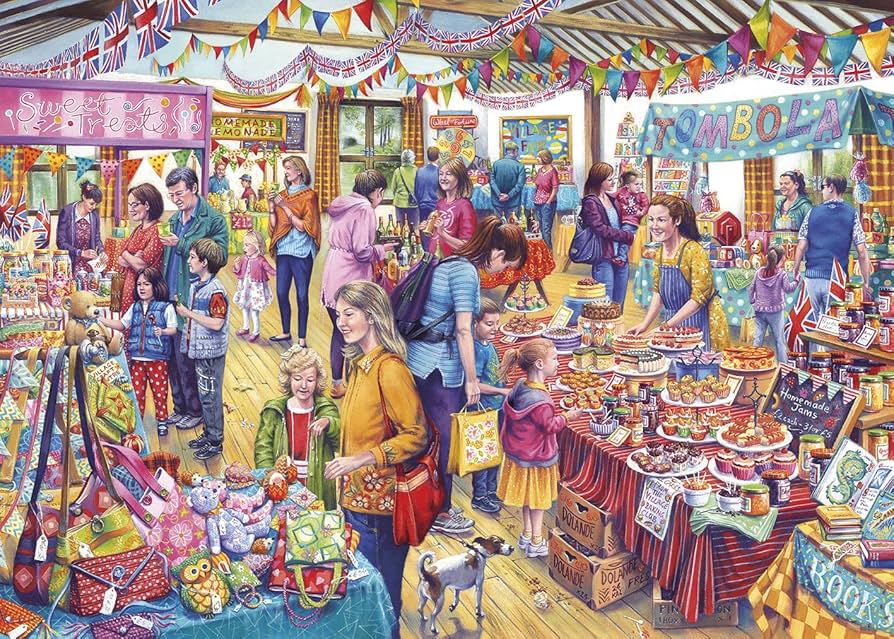 Gibson- Village Tombola 1000 Piece Jigsaw Puzzle image 1