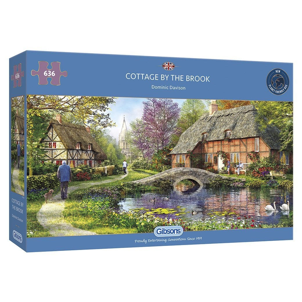 Gibson - Cottage by the Brook 636 Piece Jigsaw Puzzle image 0