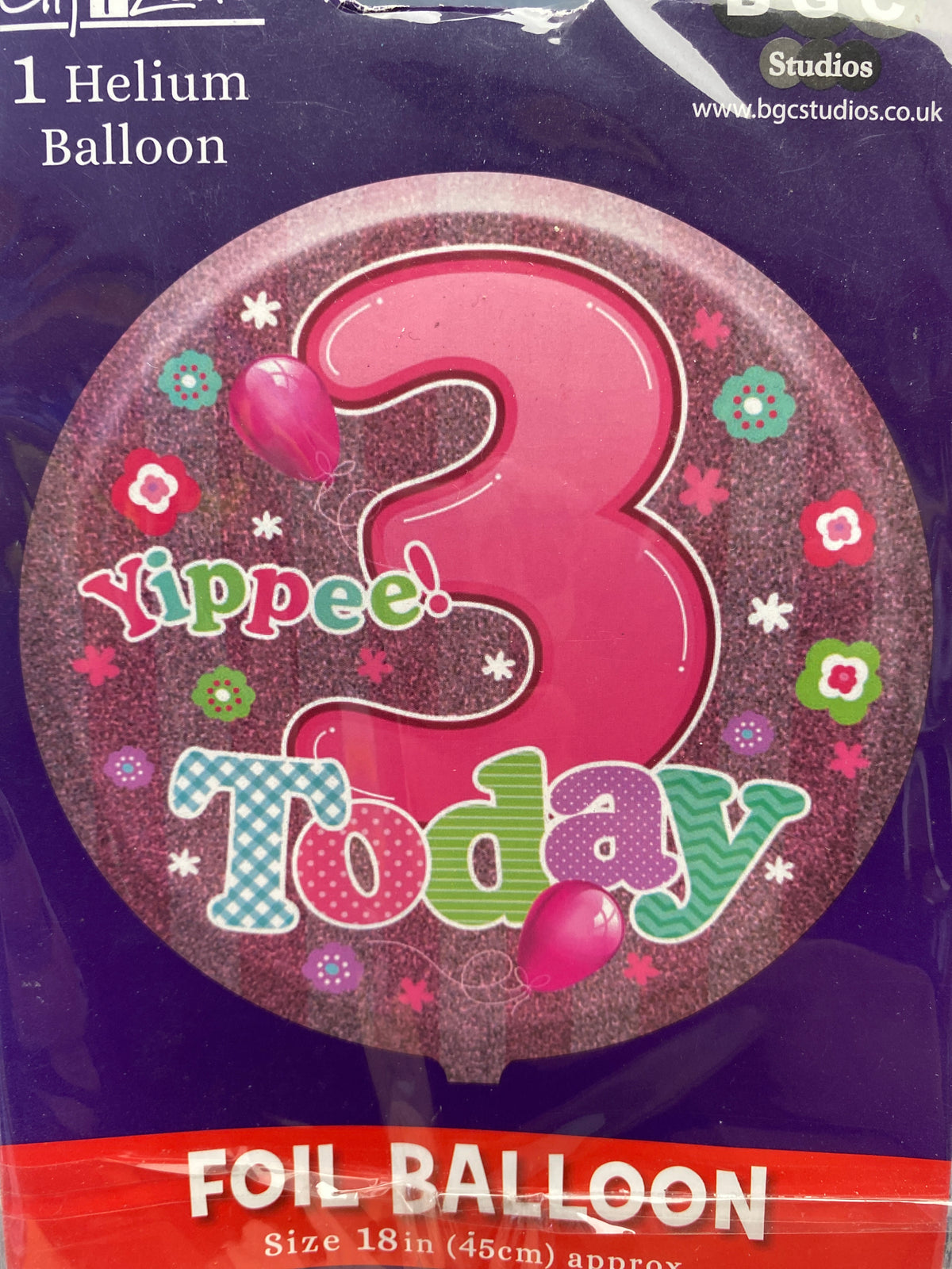 18" - Yippee 3 Today Helium Balloon