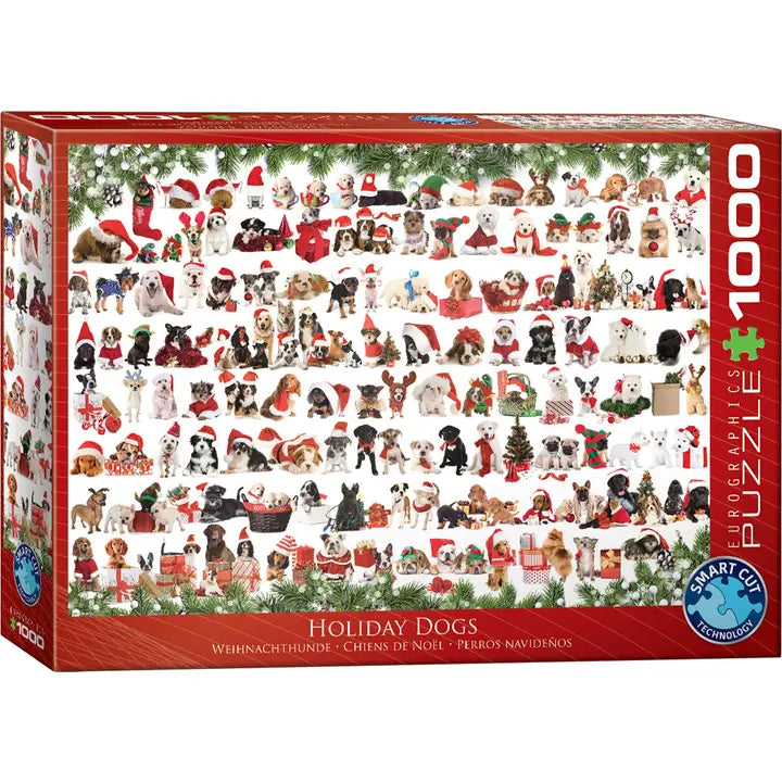 Eurographics - Holiday Dogs 1000 Piece Jigsaw Puzzle