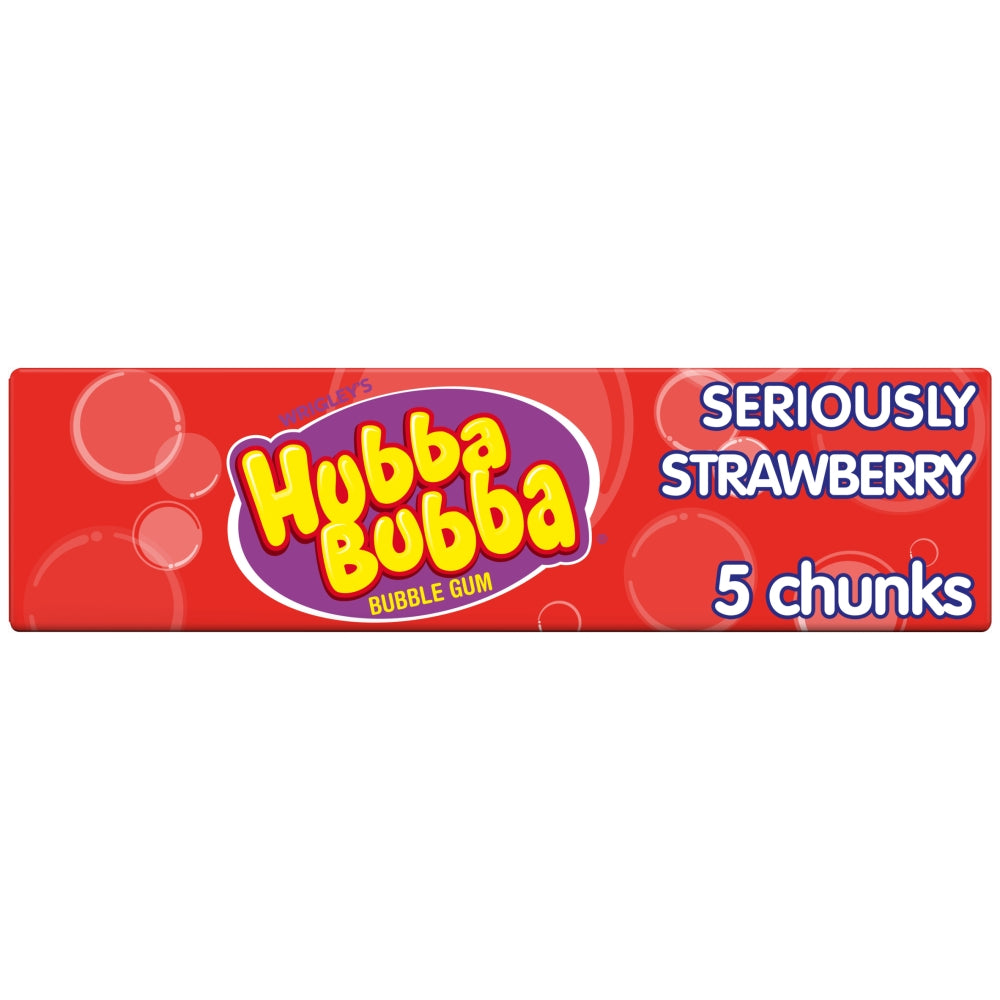 Wrigleys Hubba Bubba Seriously Strawberry Bubble Gum - 35g