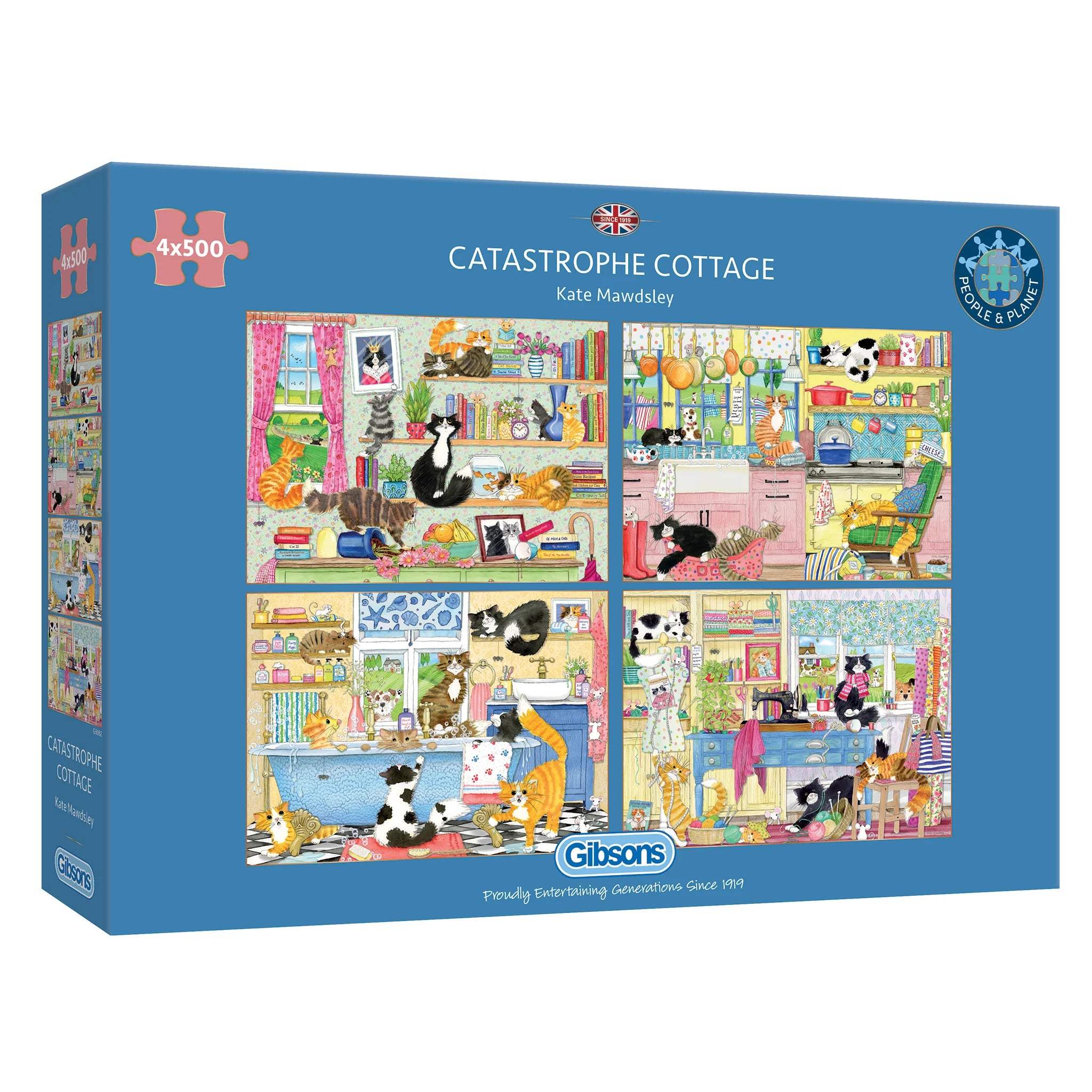 Gibson - Catastrophe Cottage 4 x 500 Piece Jigsaw Puzzle image 0