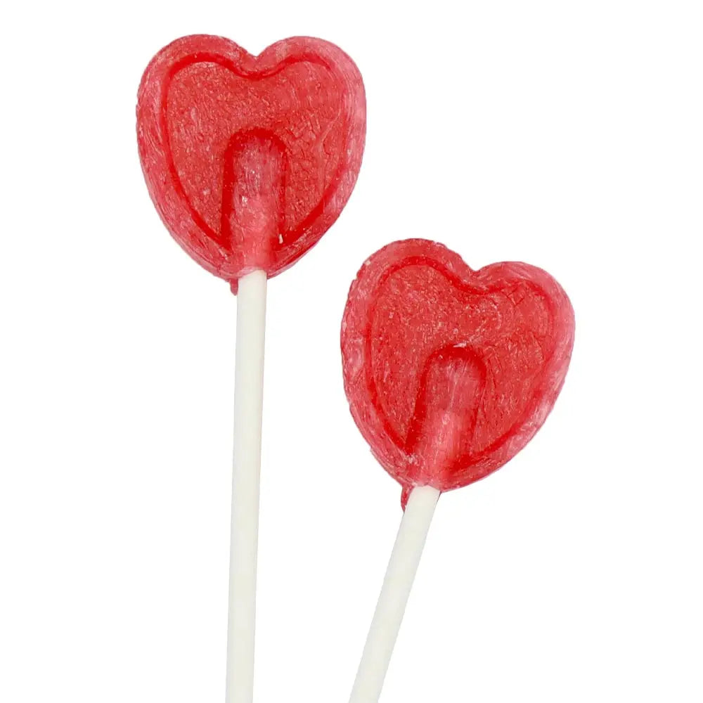 Red Cherry Love Heart Lollies - 5g