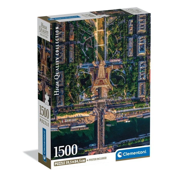 Clementoni - Flying Over Paris 1500 Piece Jigsaw Puzzle