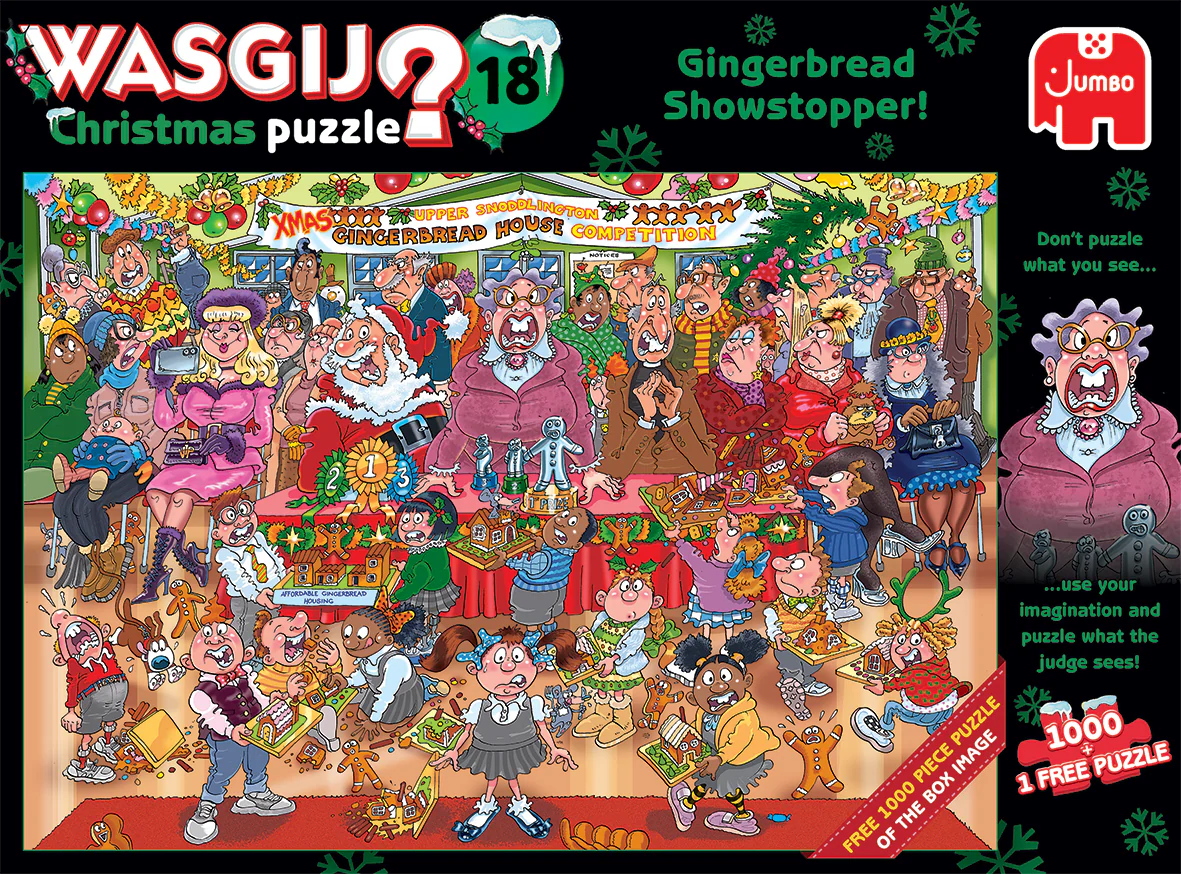 Wasgij - "Christmas" No.18 Gingerbread Shows 1000 Piece Jigsaw Puzzle image 0