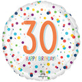 18" - 30th Birthday Confetti Balloon Helium Balloon