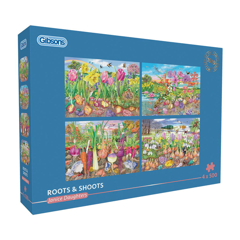 Gibson - Roots & Shoots 4 x 500 Piece Jigsaw Puzzle image 0