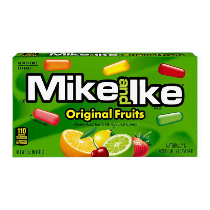 Mike and Ike Original Fruits Chewy Candy Theater Box, 4.25 Ounce