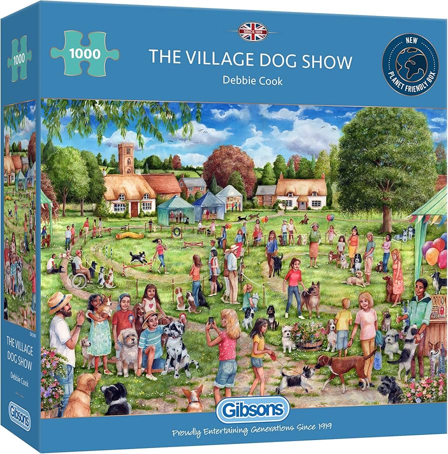 Gibson - The Village Dog Show 1000 Piece Jigsaw Puzzle image 0