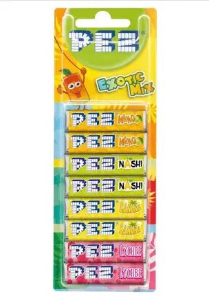 Pez Exotic Flavour Refill Tablets 6 Pack Sweets 51g image 0