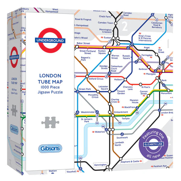 Gibson - London Tube Map 1000 Piece Jigsaw Puzzle image 0