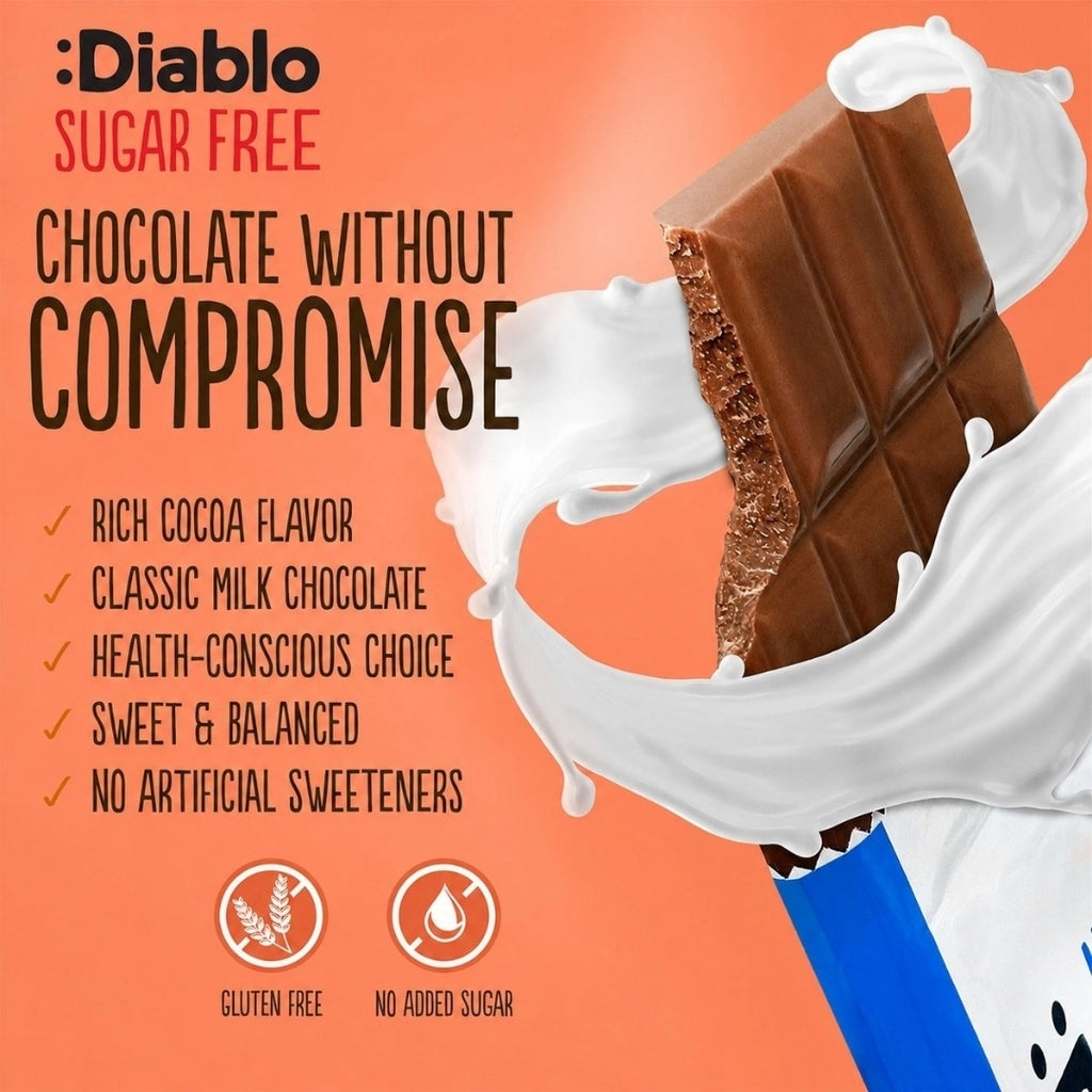 Diablo No Added Sugar Milk Chocolate - 85g