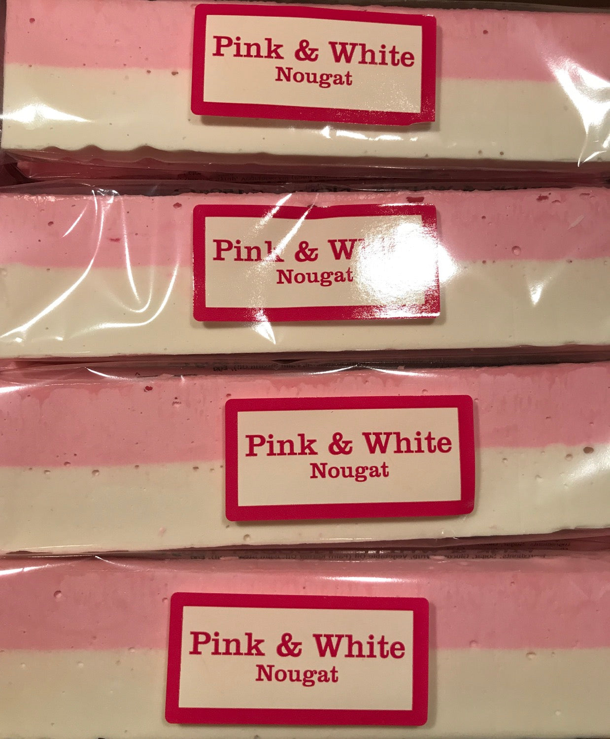 Pink & White Nougat Bar (Each) image 0
