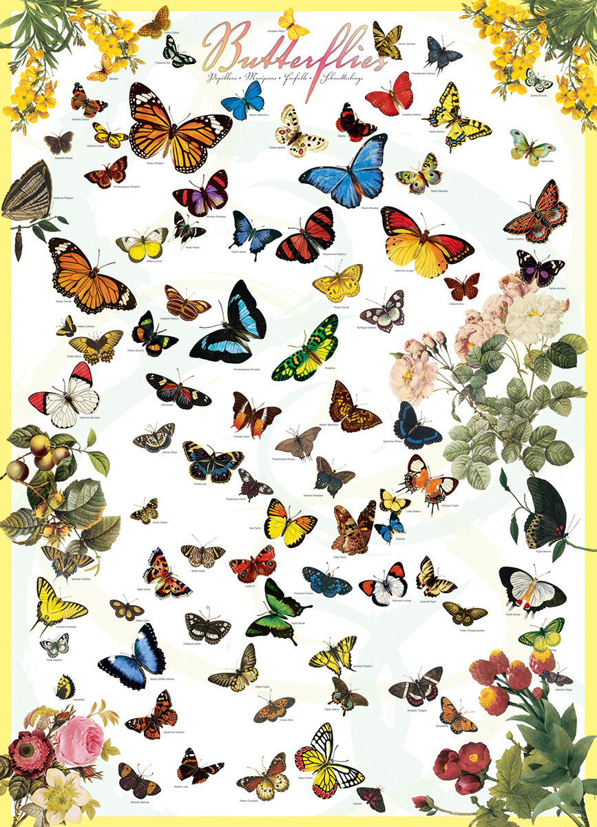 Eurographics - Butterflies 1000 Piece Jigsaw Puzzle
