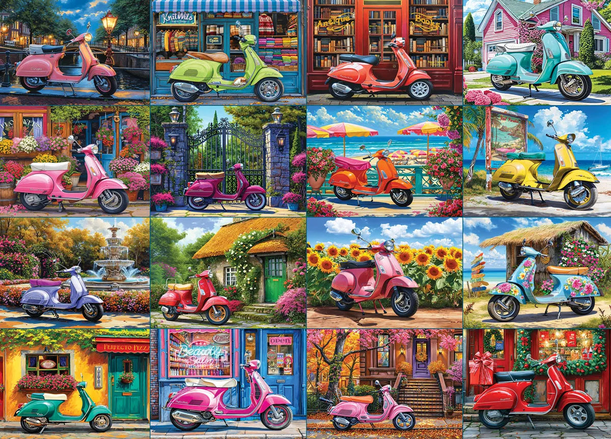 Eurographics - 16 Scooters 1000 Piece Jigsaw Puzzle