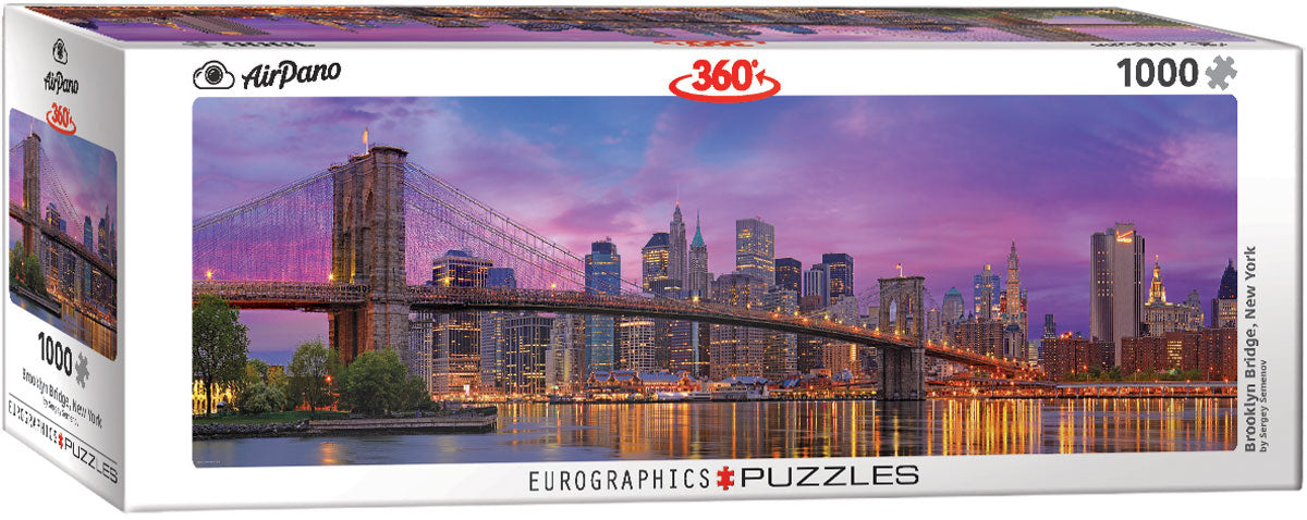 Eurographics - NYC Brooklyn Bridge Panoramic 1000 Piece Jigsaw Puzzle